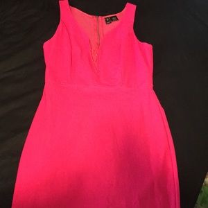 Hot pink formal dress